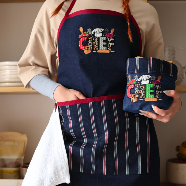 Chef Tasarım Çok Amaçlı Organizer Denim Stripe