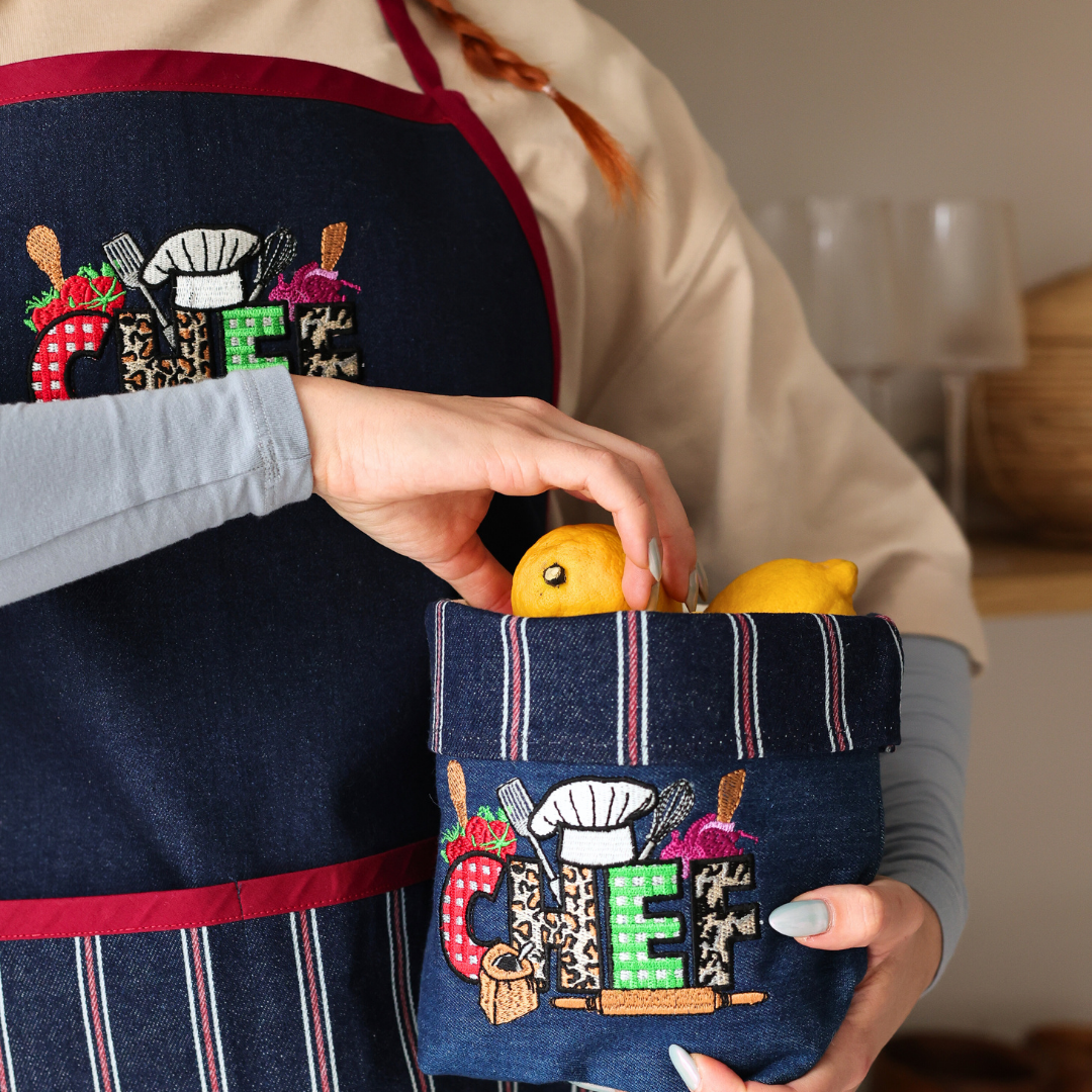 Chef Tasarım Çok Amaçlı Organizer Denim Stripe