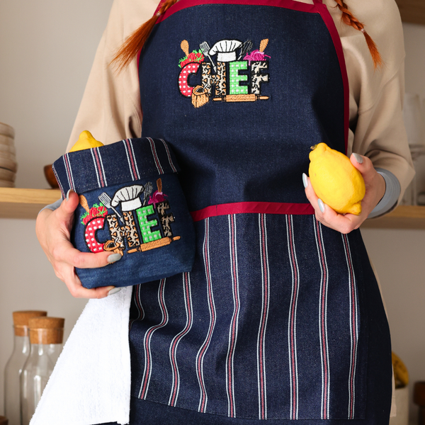 Chef Tasarım Çok Amaçlı Organizer Denim Stripe