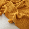 Nova Triko Throw Örtü 130x150 cm Safran