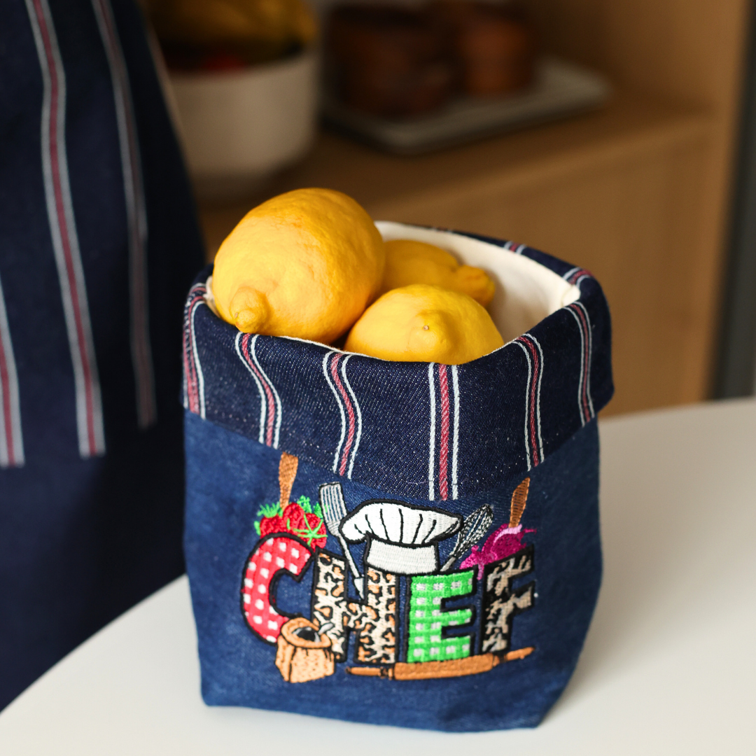Chef Tasarım Çok Amaçlı Organizer Denim Stripe