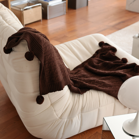Nova Triko Throw Örtü 130x150 cm Kahve