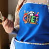 Chef Tasarım Mutfak Önlük Seti Denim Mavi