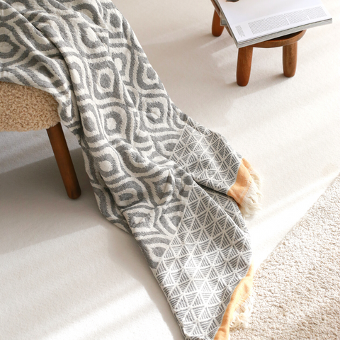 Havana %100 Pamuk Müslin Koltuk Örtüsü 200x220 cm Füme