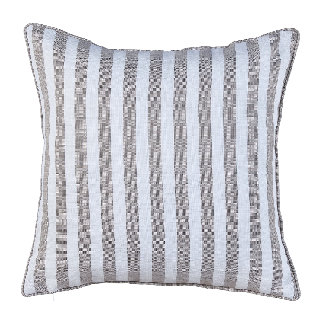 Stripe Kırlent Kılıfı 45x45 cm Bej