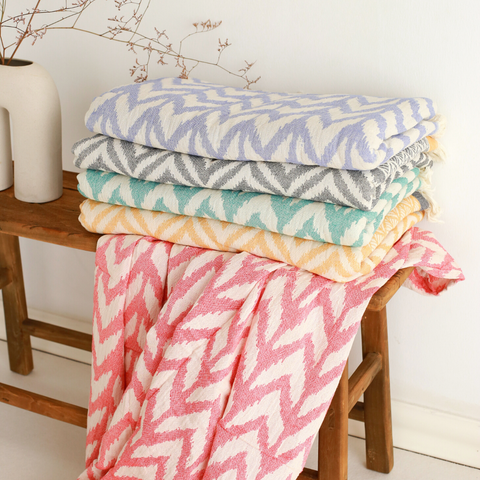 Havana %100 Pamuk Müslin Koltuk Örtüsü 200x220 cm Lila