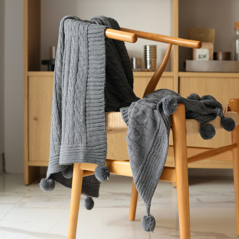 Nova Triko Throw Örtü 130x150 cm Füme