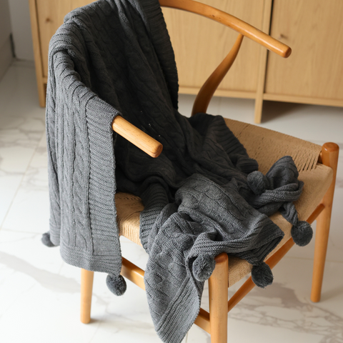 Nova Triko Throw Örtü 130x150 cm Füme