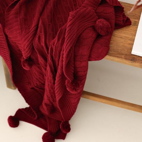 Nova Triko Throw Örtü 130x150 cm Bordo