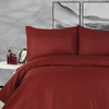 Luna Flanel Pamuk-Saten Çift Kişilik Nevresim Takımı 200x220 cm Kiraz