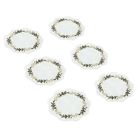 Scarlet Nakışlı Kokteyl Peçete (6'lı Set)