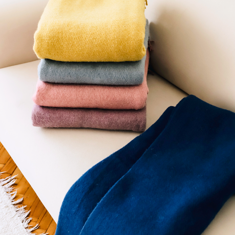 Woolmark Tek Kişilik Saf Yün Battaniye Pembe