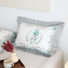 %100 Pamuk Saten 2’li 50x70 cm Volanlı Yastık Kılıfı Mavi