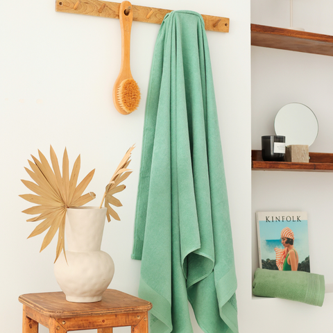 Auras %100 Pamuk Double Face Banyo Havlusu 90x170 cm Nane