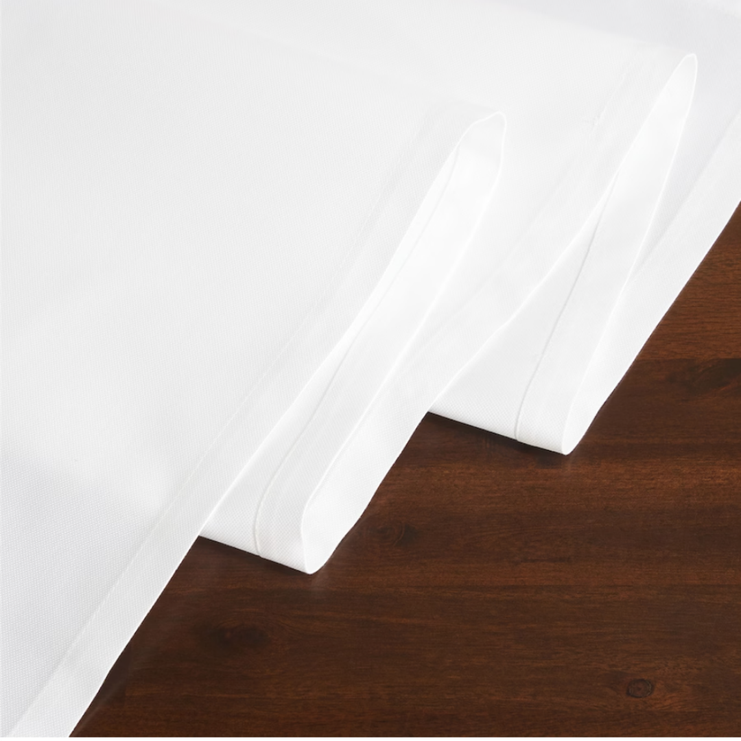 Genoa Dokuma Keten Leke Tutmaz Runner 50x150 cm Beyaz