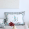 %100 Pamuk Saten 2’li 50x70 cm Volanlı Yastık Kılıfı Mavi