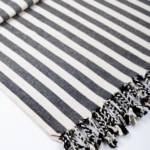 Stripe %100 Pamuk Peştamal 100x200 cm Antrasit