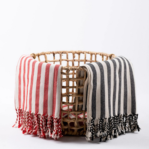 Stripe %100 Pamuk Peştamal 100x200 cm Antrasit