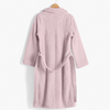 Leila %100 Pamuk Unisex Bornoz Pudra