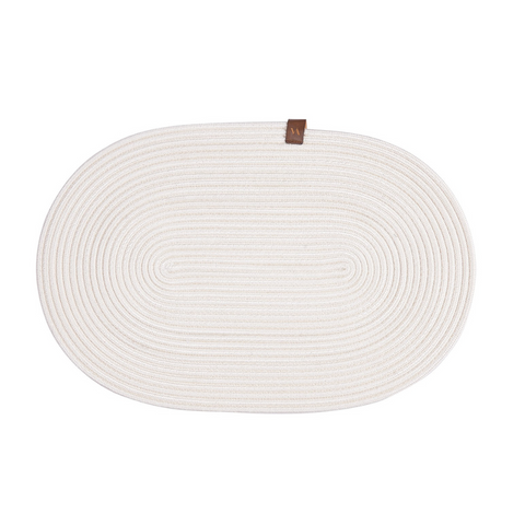 Syrax Oval Amerikan Servisi 30x50 cm Krem (2'li Set)