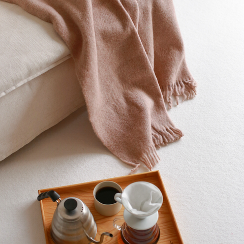 Woolmark Tek Kişilik Saf Yün Battaniye Vizon