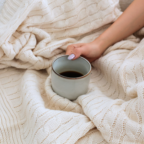 Nova Triko Throw Örtü 130x150 cm Krem