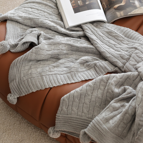 Nova Triko Throw Örtü 130x150 cm Gri