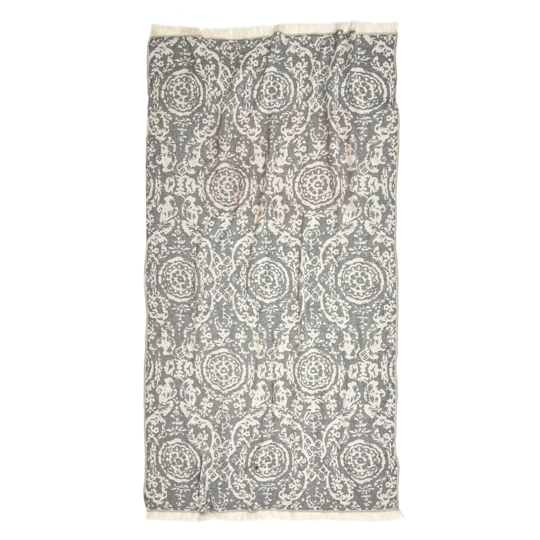 Laura Throw Müslin Pamuk Peştamal 100x180 cm Füme