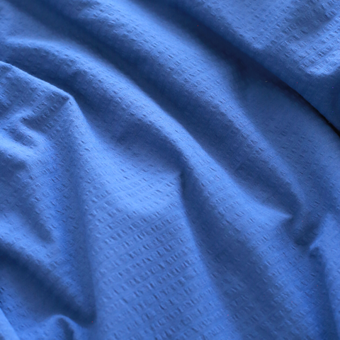 Gofre Dokuma %100 Pamuk Tek Kişilik Nevresim Takımı 160x220 cm Indigo