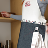 Chef Tasarım Mutfak Önlük Seti Krem