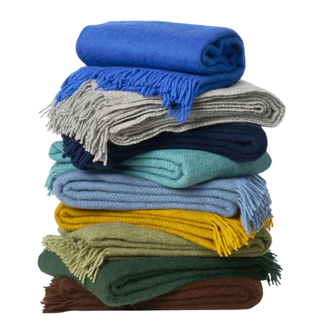 Woolmark Tek Kişilik Saf Yün Battaniye Gri