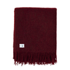 Woolmark Tek Kişilik Saf Yün Battaniye Bordo