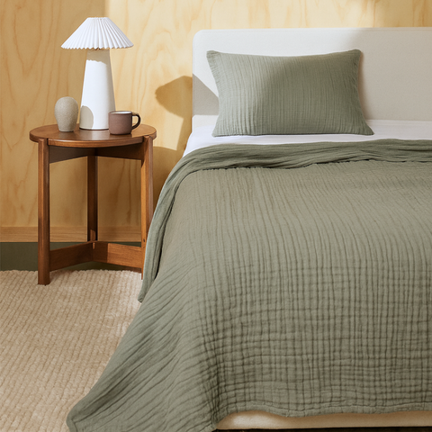 Navigli 4 Kat Müslin Koltuk Şalı 140x200 cm Haki