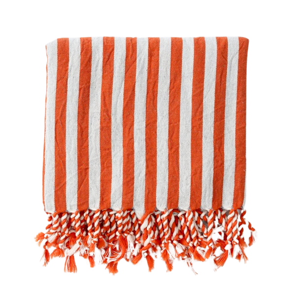 Stripe %100 Pamuk Peştamal 100x200 cm Kırmızı