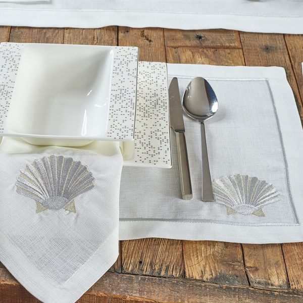 Shell Leke Tutmaz Keten Amerikan Servisi 30x50 cm Gümüş (2'li Paket)
