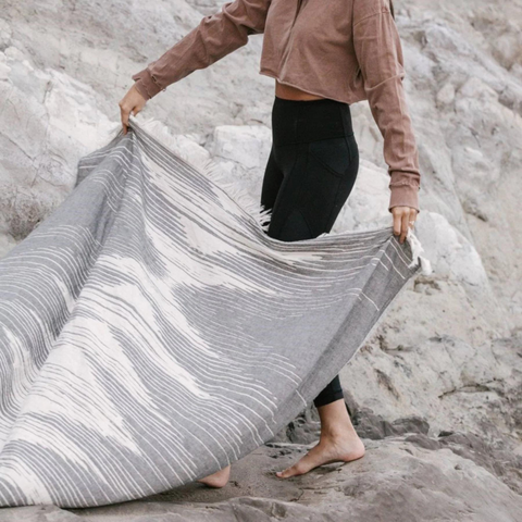 Alice Müslin %100 Pamuk Koltuk Şalı 140x200 cm Füme