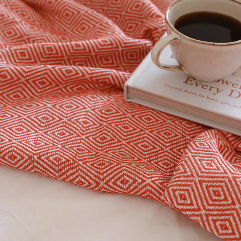 Ashley Çok Amaçlı Çift Kişilik Pamuk Pike 200x240 cm Turuncu