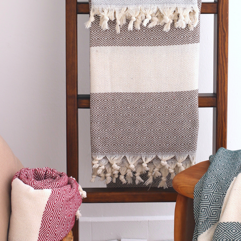 Ashley Çok Amaçlı Çift Kişilik Pamuk Pike 200x240 cm Kahverengi