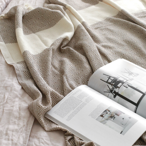 Ashley Çok Amaçlı Çift Kişilik Pamuk Pike 200x240 cm Kahverengi