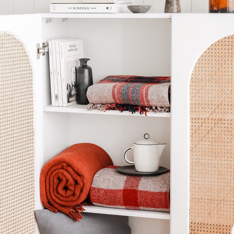 Woolmark Tek Kişilik Saf Yün Battaniye Kiremit