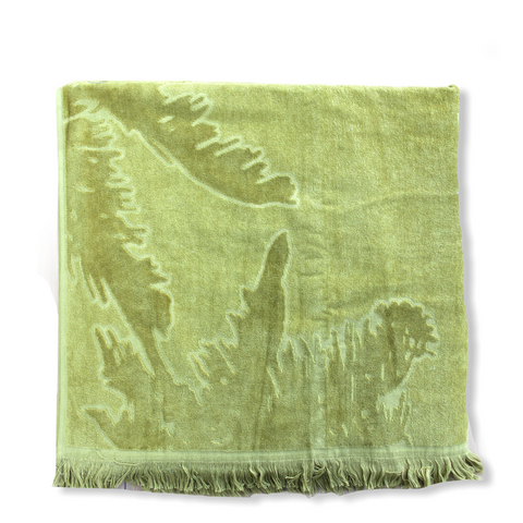 Trees %100 Pamuk Plaj Havlusu Safran