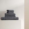 Stripe %100 Pamuk Banyo Havlusu 75x160 cm Antrasit