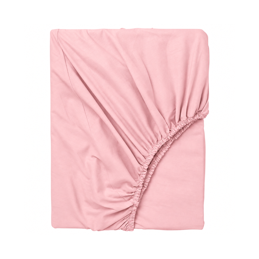 Stella %100 Pamuk Ranforce Çift Kişilik Lastikli Çarşaf 160x200 cm Açık Pembe