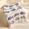 Ocean Throw Dokulu Pamuk Pamuk Peştamal
