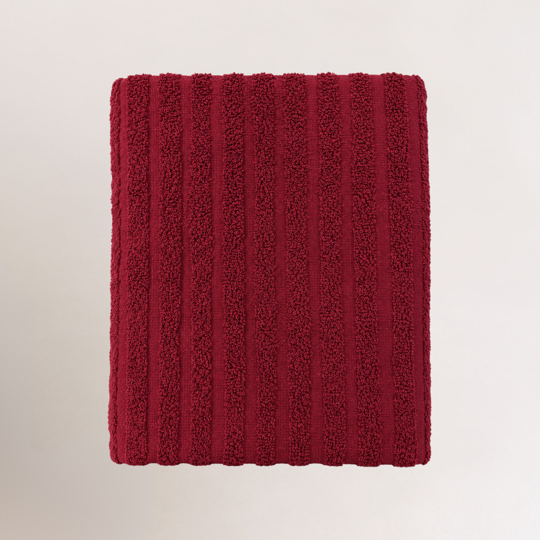 Flow %100 Pamuk Yüz Havlusu 50x100 cm Bordo