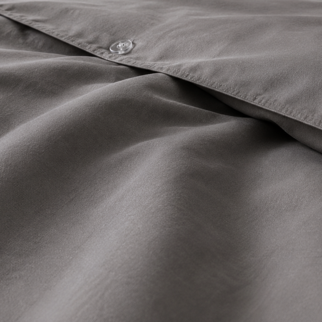 Clara Premium Pamuk Saten Çift Kişilik Nevresim Takımı 200x220 cm Füme