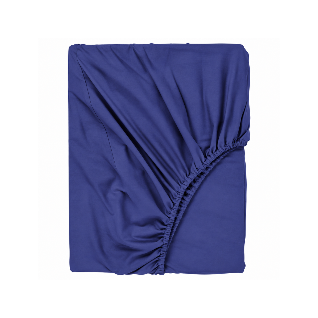 Carla %100 Premium Pamuk Ranforce Çift Kişilik Lastikli Çarşaf Seti 160x200 cmI Indigo Mavi
