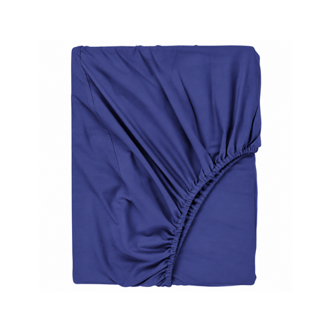 Carla %100 Premium Pamuk Ranforce Çift Kişilik Lastikli Çarşaf Seti 160x200 cmI Indigo Mavi
