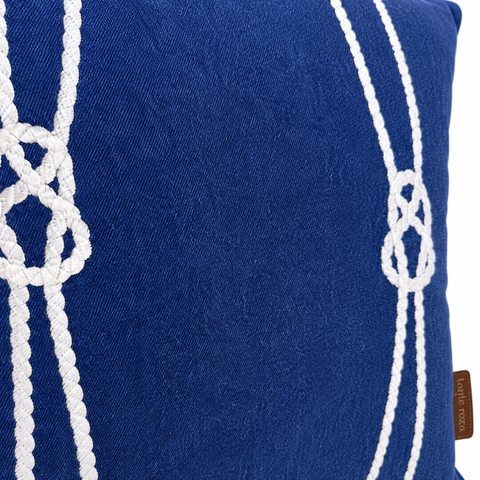 Harbour Premium Denim Nakışlı Kırlent Kılıfı 45x45