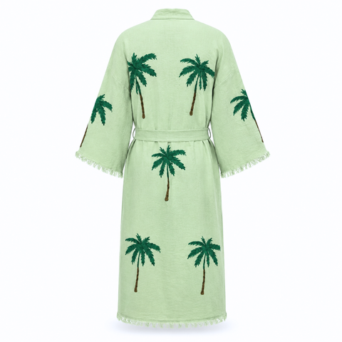 Palm Spring Pamuk Kimono / Sabahlık Yeşil